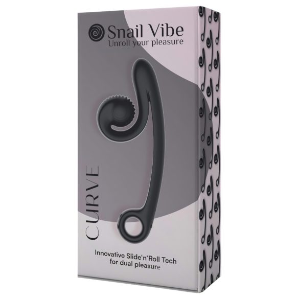 Snail Vibe Curve - 2in1 klitoriálny stimulátor vibrátor (čierny)