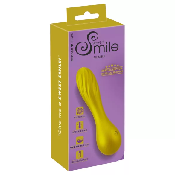 Sweet Smile - Metallic Vibe mini vibrátor (žltý)