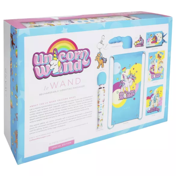le Wand Unicorn - masážny vibrátor set (dúhový)