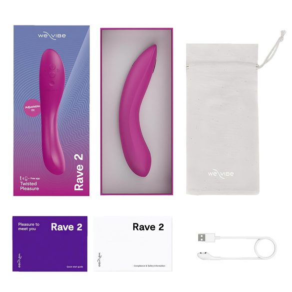 We-Vibe Rave 2 - vibrátor na G-bod - smart, nabíjateľný - ružový