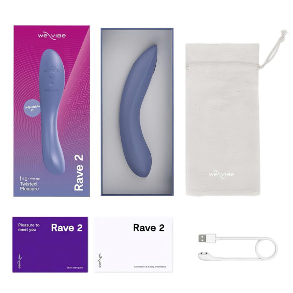 We-Vibe Rave 2 - inteligentný, akumulátorový G-bod vibrátor (modrý)