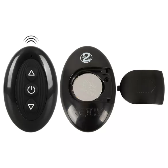 Couples Choice - vibračný erekčný krúžok pre páry - multifunkčný - čierny