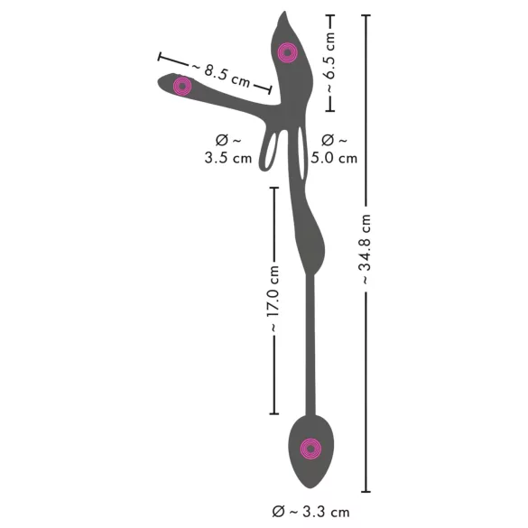 Couples Choice - vibračný erekčný krúžok pre páry - multifunkčný - čierny