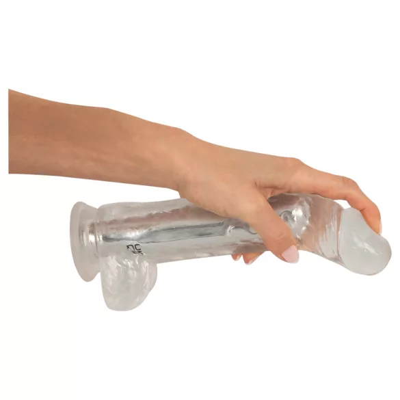 Crystal - Vibrátor s prísavkou (priehľadný)