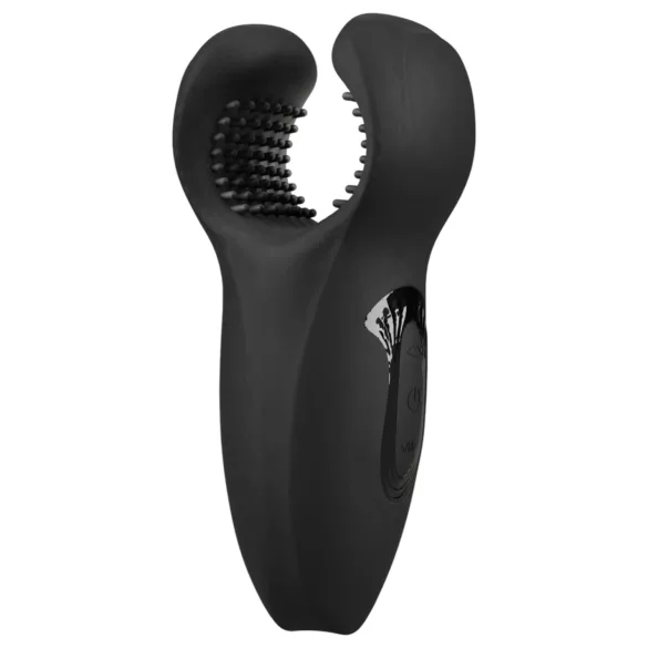 Rebel - vibrátor na penis s pohyblivým ramenom a vibráciou - čierny
