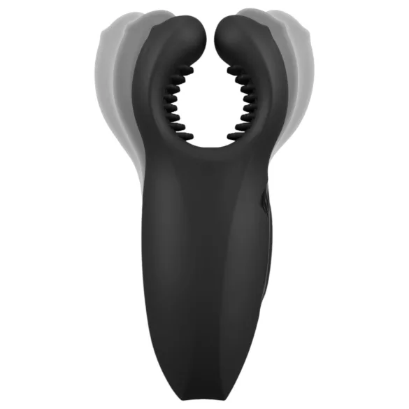 Rebel - vibrátor na penis s pohyblivým ramenom a vibráciou - čierny
