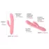Svakom Mora Neo - vibrátor s klitorálnym výstupkom a perličkami - ružový