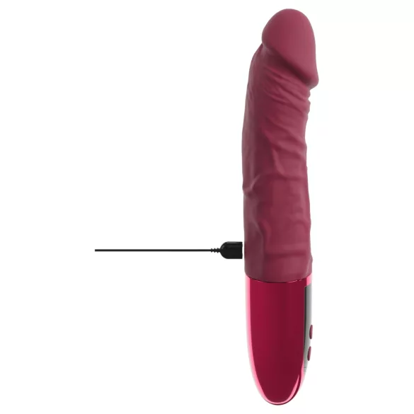 Beau Coeur Varelo - realistický silikónový vibrátor na batériu (červený)