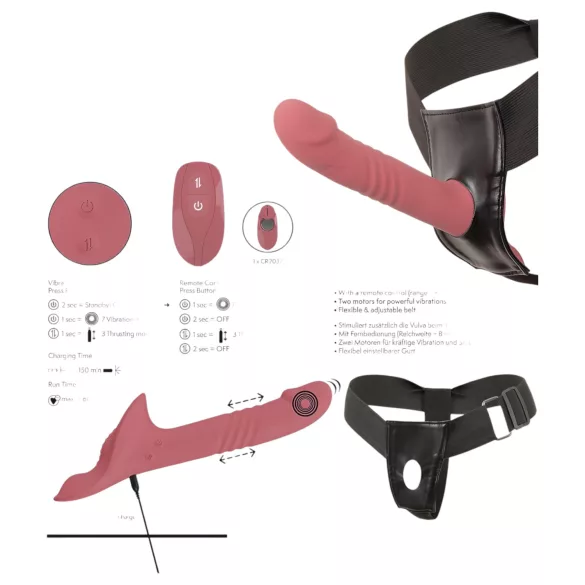 You2Toys - pripínací vibrátor set (červený)