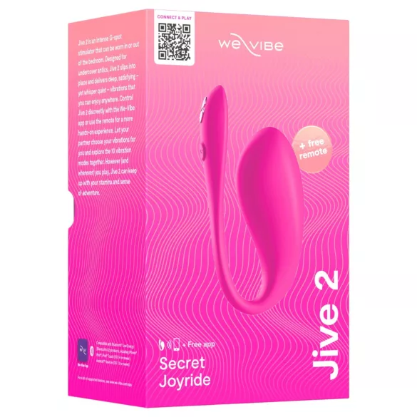 We-Vibe Jive 2 - nositeľný, diaľkovo ovládaný vibrátor na bod G (ružový)