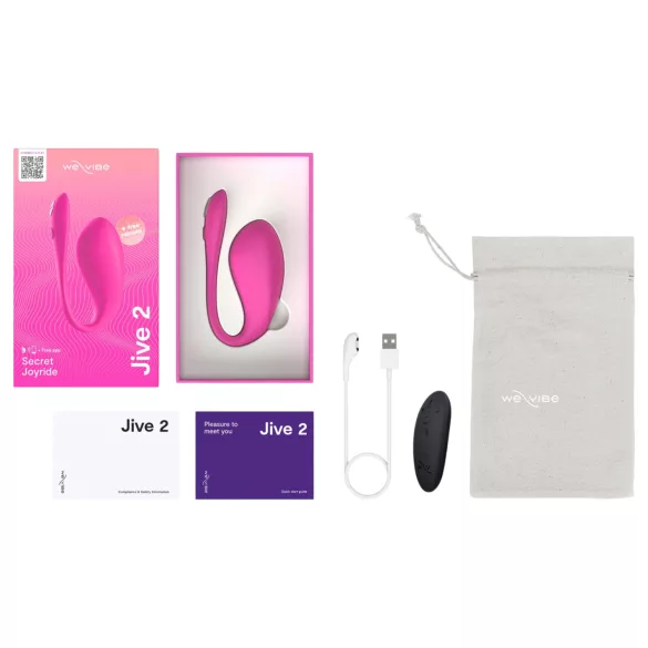 We-Vibe Jive 2 - nositeľný, diaľkovo ovládaný vibrátor na bod G (ružový)