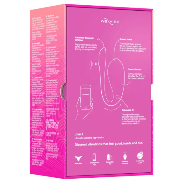 We-Vibe Jive 2 - nositeľný, diaľkovo ovládaný vibrátor na bod G (ružový)