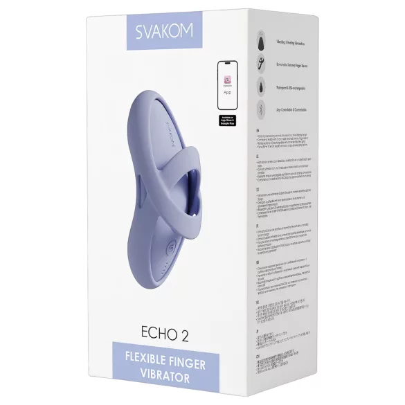 Svakom Echo 2 - vibrátor na prst - smart funkcia - modrý