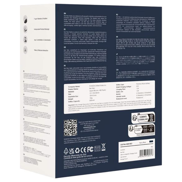 Svakom Iker Neo - interaktívny, pulzujúci análny vibrátor (modrý)