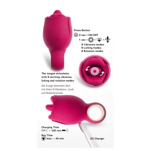 You2Toys Oral Fun - jazýčkový stimulátor klitorisu (ružový)