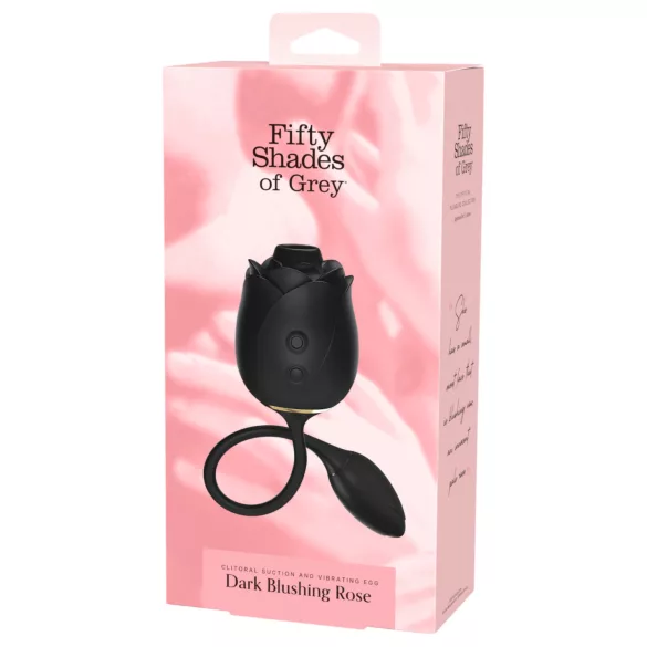 Fifty Shades of Grey - vákuový stimulátor klitorisu a vibračné vajíčko - čierna
