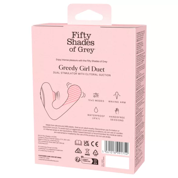 Fifty Shades of Grey - vibrátor na G bod - Greedy Girl - čierny