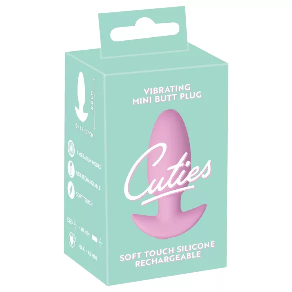 Cuties Mini - vibračný análny kolík - ružový