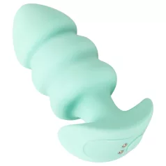   Cuties Mini - análny vibrátor plug s guľôčkami - zelený