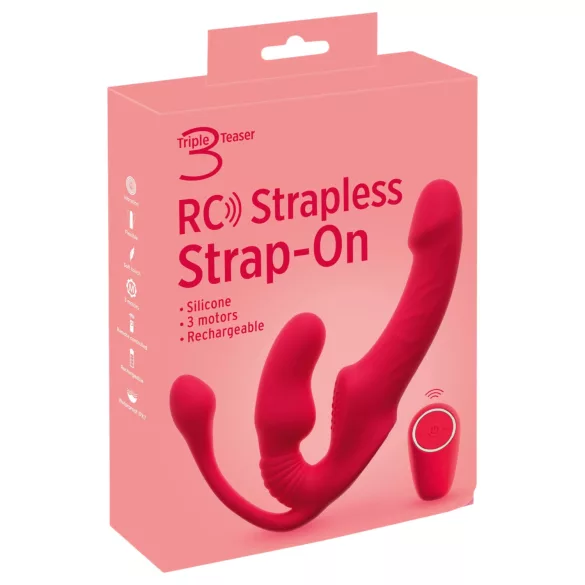 You2Toys Strapless - nasadzovací 3-ramenný vibrátor (ružový)