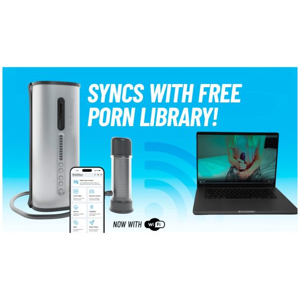 VacuGlide 2 - automatický mužský masturbátor na sieť - luxusný - strieborný