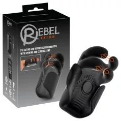 Rebel - pulzujúci, vibračný masturbátor (čierny)