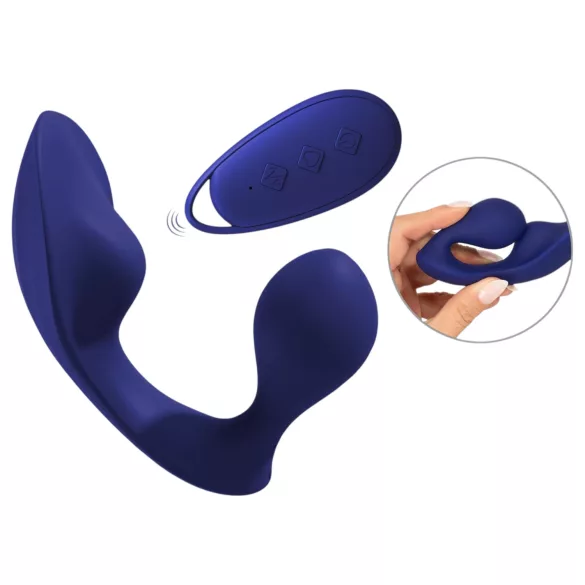 SMILE - vibrátor na diaľkové ovládanie - anál a nohavičky - modrý