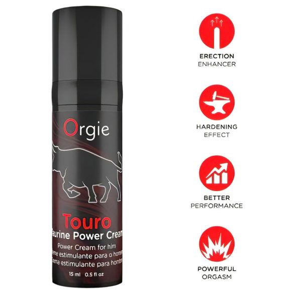 Orgie Touro Power - krém na podporu erekcie (15ml)