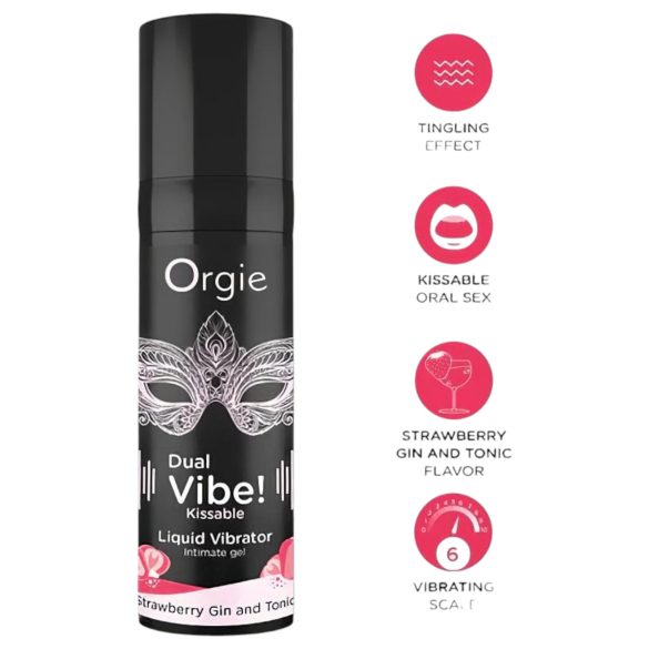 Orgie - unisex tekutý vibrátor - vibrácie - jahoda/gin tonic - 15 ml