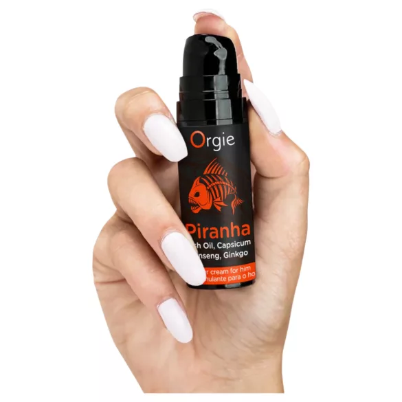 Orgie Piranha Power Cream - Stimulačný krém pre mužov (15 ml)