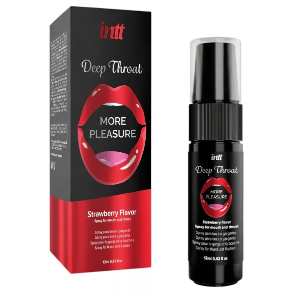 intt Deep Throat - sprej na hlboké hrdlo - jahoda (12 ml)