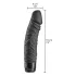 Baseks - realistický tyčový vibrátor (čierny) - 19 cm