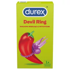   Durex - vibračný erekčný krúžok - Little Devil - fialový