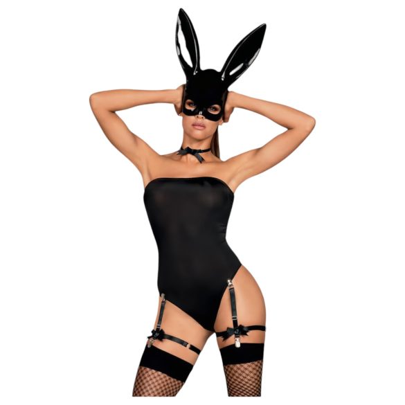 Obsessive OB7008 Sexy Bunny - sexy zajačik kostým (čierny)