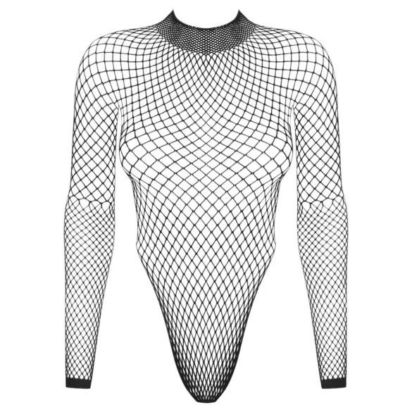 Obsessive - sieťované body s dlhým rukávom (čierne) - (S-L)