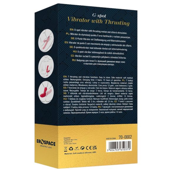 Sweet Play - vibrátor s funkciou tlačenia a stimulácie klitorisu - ružový