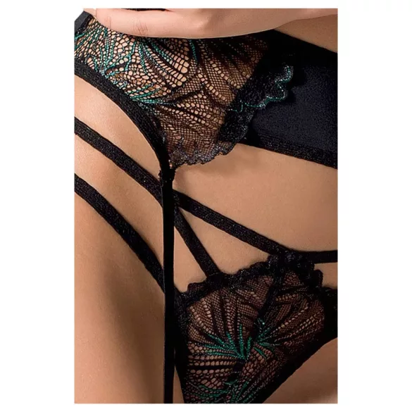 Passion Floris - erotická bielizeň set - čierna - L/XL