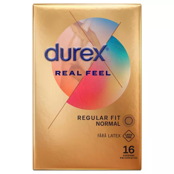 Durex Real Feel - prezervatív bez latexu - 16 kusov