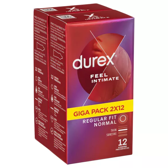 Durex Feel Intimate - tenké kondómy - balenie 2x12 ks