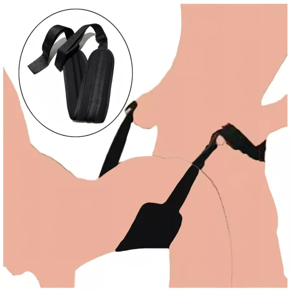 Lonely - BDSM popruhy na sex - čierne