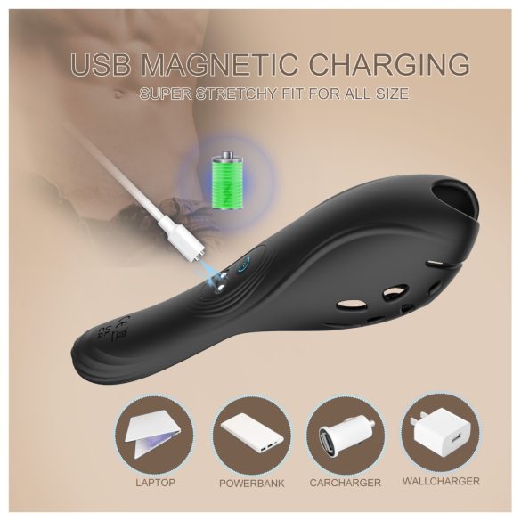 Biu-Biu - vibračný penis (čierny)