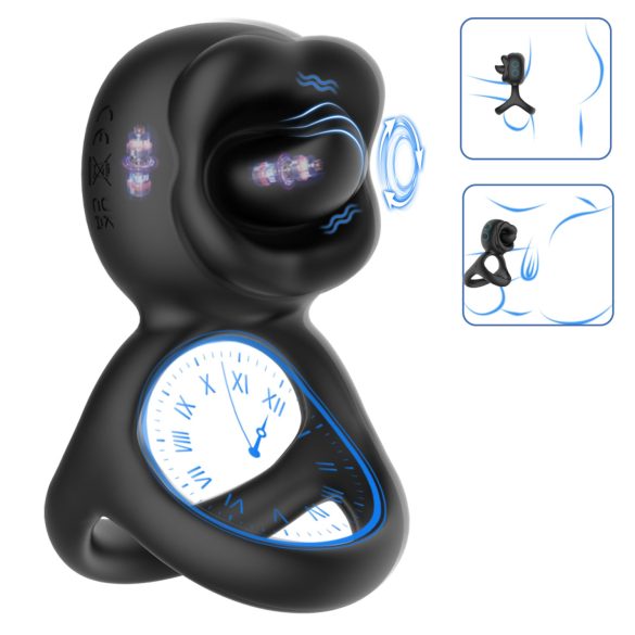 Biu-Biu - vibračný krúžok na penis a klitoris - čierny