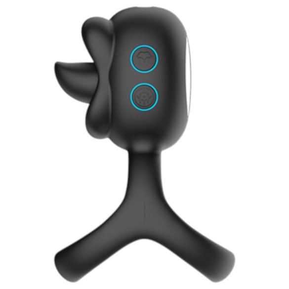 Biu-Biu - vibračný krúžok na penis a klitoris - čierny