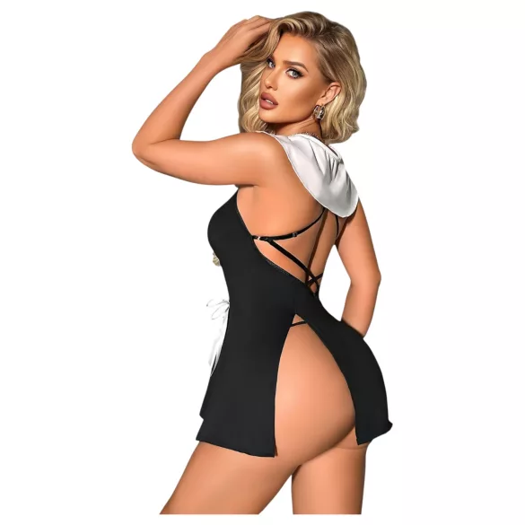 Mníška - erotický kostým - čierny - L