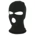 Balaclava - erotická kukla s 3 otvormi - čierna - pletená