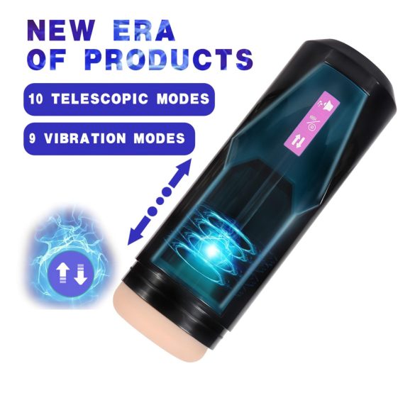 Lonely - mužský masturbátor s pohybom a zvukom - čierny