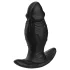 Kangvo - magnetický nafukovací silikónový dildo (čierny)