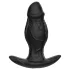 Kangvo - magnetický nafukovací silikónový dildo (čierny)