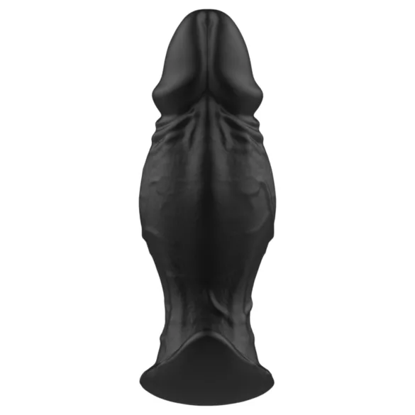 Kangvo - magnetický nafukovací silikónový dildo (čierny)