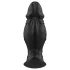 Kangvo - magnetický nafukovací silikónový dildo (čierny)